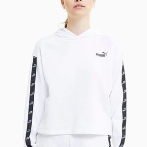 Puma White Hoodie with Black Accents